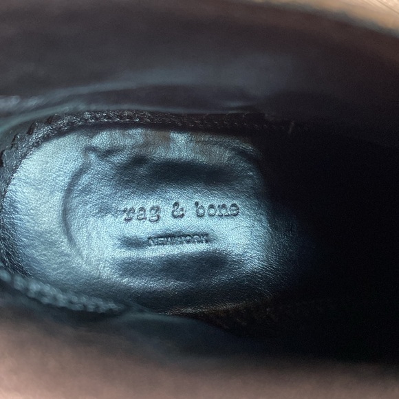 Rag & Bone, Black Leather Harrow Booties 6.5 Boots, EU 37 - Picture 5 of 10